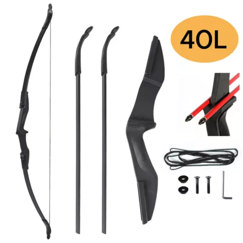 40lbs Archery 57inch Takedown Recurve Bow Right Left Hand Long Bow Youth Hunting - Picture 9 of 17