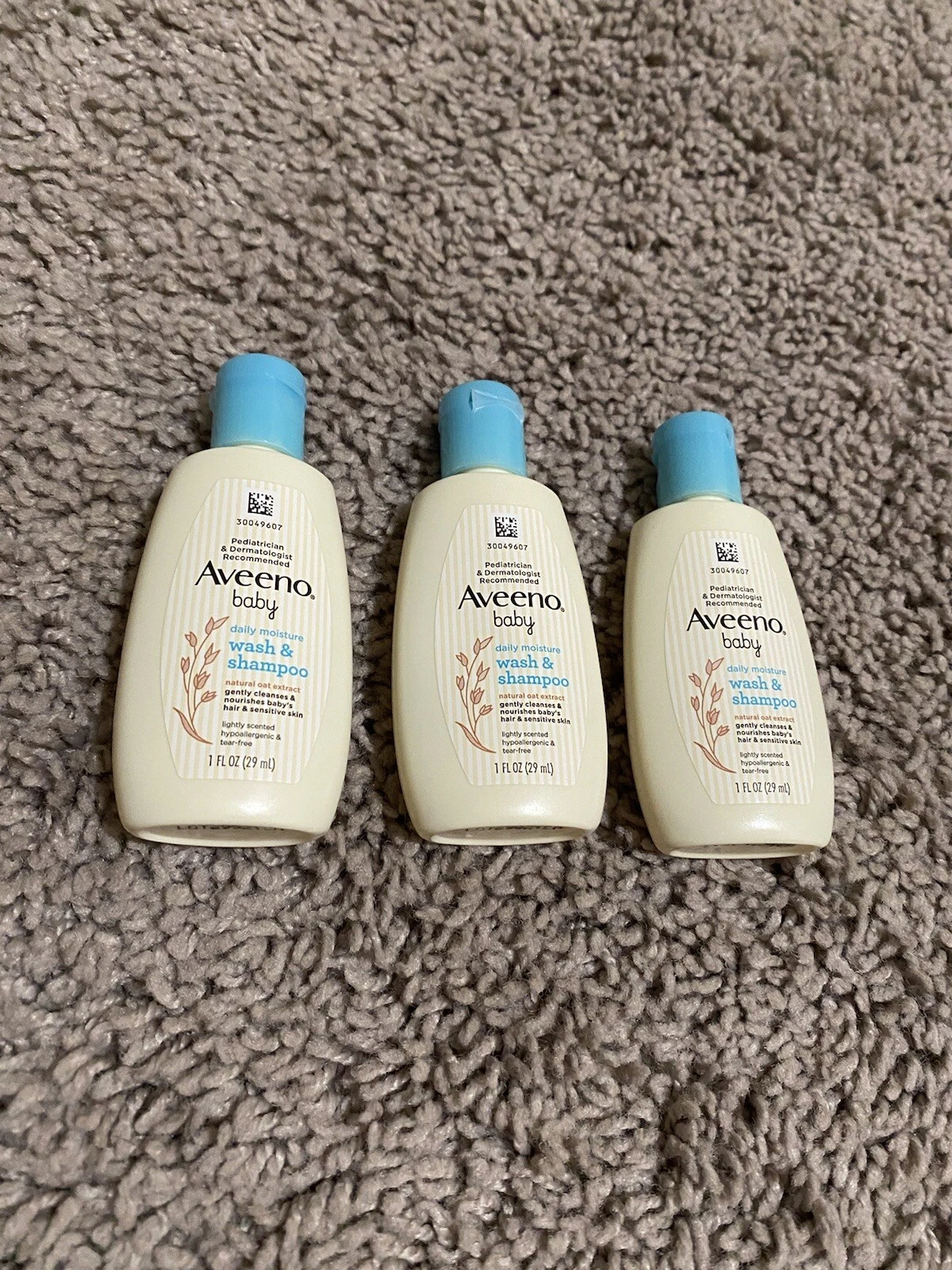 NEW 3 set Aveeno Baby Wash and Shampoo 1 oz each