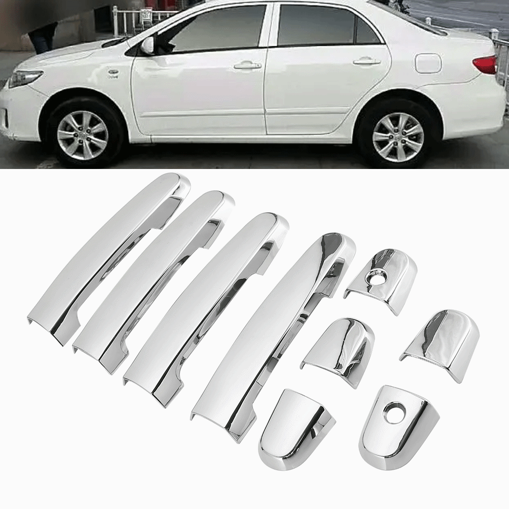 Accessories Chrome Door Handle Covers Trims fits For 03-13 Toyota Corolla Odmios
