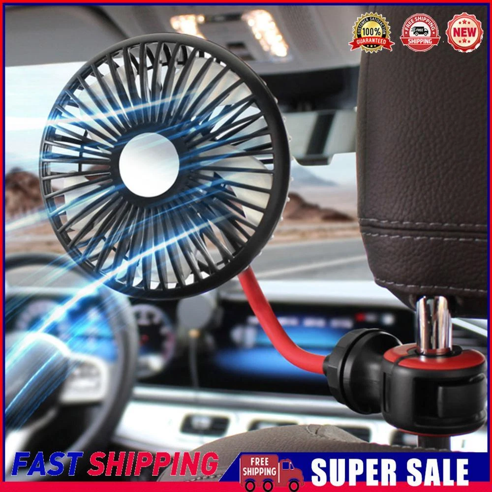 360 Degree Rotating Car Cooling Fan Mini Electric Cooler for SUV