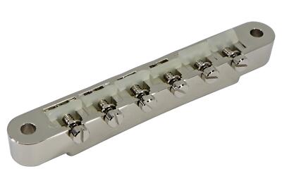USA ABR-1 Tune-o-Matic Bridge w/ nylon saddles - Nickel - BRIDGE ONLY