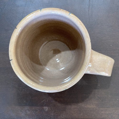 Studio Art Pottery Cup Mug Tea Coffee Birds Butterflies Geometric Signed - Picture 6 of 12