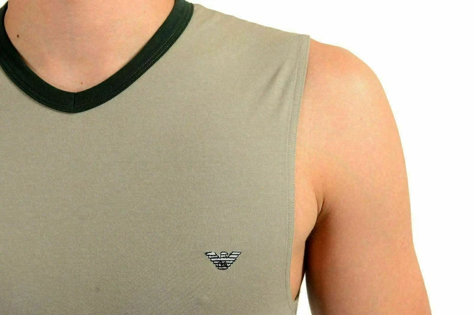 Emporio Armani "Underwear" Men's Gray Stretch Tank Top US S/M IT 48 - Image 4 of 4