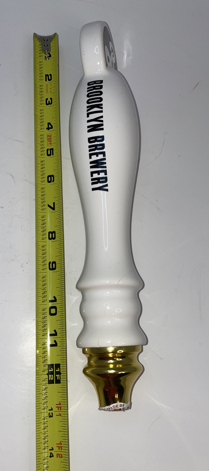Brooklyn Brewery Beer Tap Handle 12.5” White Man Cave