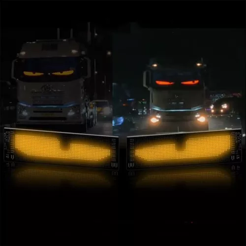 Lampada USB Dinamica Occhi Colorati Soft Screen LED Occhio per Auto Finestra Auto LED - Foto 10 di 20