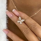 1.6ct Pear and round Pendant Necklace Rose Gold 14K Labcreated Diamond F/VS — photo 2
