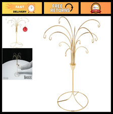 12 Arm Gold-Toned Ornament Stand Set - 11.5" H x 10" W x 10" D, Pack of 2