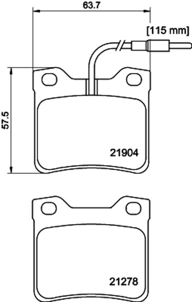 Hella Pagid Bremsbelagsatz Scheibenbremse 8DB 355 008-171 FüR Vito Klasse 638 5-image