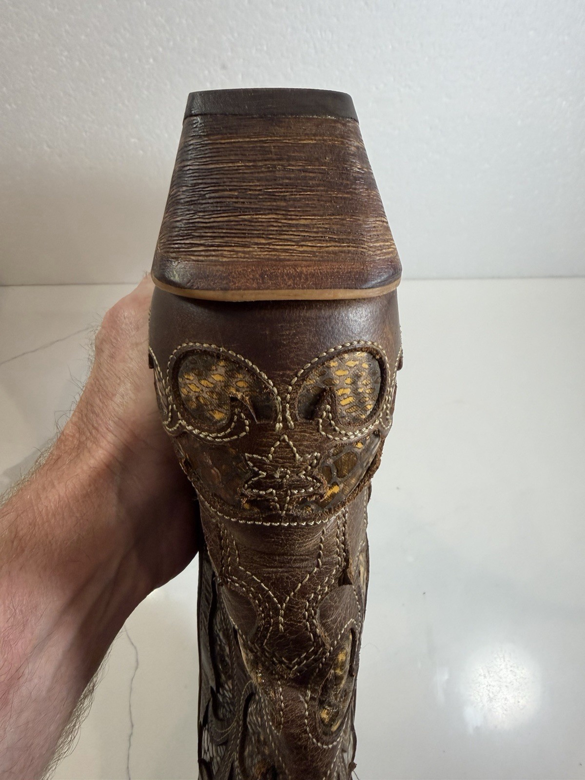 TWISTED X Steppin Out Brown Python Inlay Cowboy C… - image 9