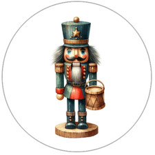 Nostalgic Christmas Nutcracker Handmade Stickers Scrapbook Envelope Seals Favors