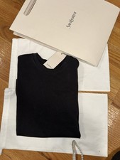 YSL - SAINT LAURENT CREW-NECK T-SHIRT IN BLACK. SIZE M. BRAND NEW & AUTHENTIC