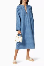 48IT - Valentino Denim kaftan dress Blue- BNWT
