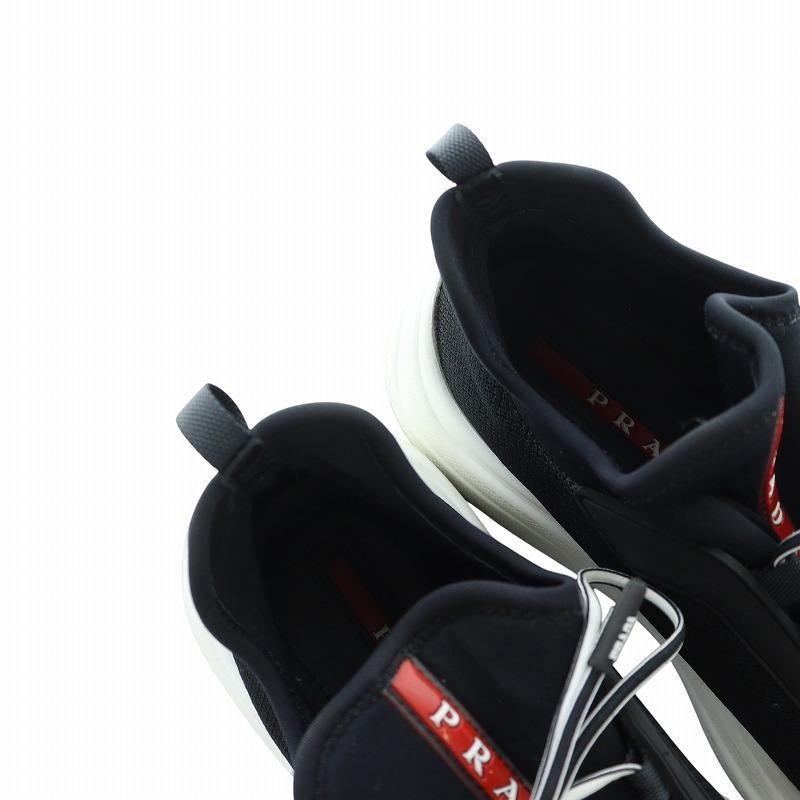 SAOLA Prada Sport Sneakers Maglia Suola Volume 38 5 Nero Scarpe