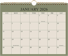 Small Wall Calendar 2026 - Mini Calendar 2026-2027 from January 2026 - June 2027