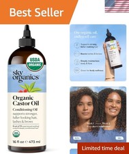Multi-Use Organic Castor Oil 16oz - Strengthening Hair  Skin Nourishment