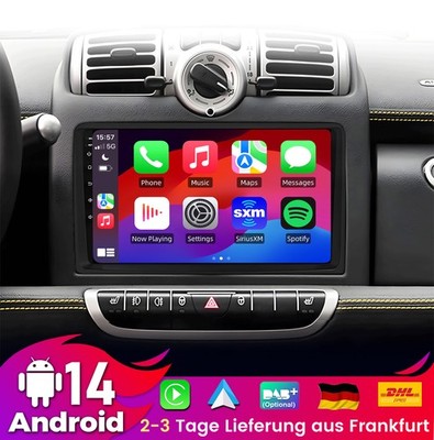 8kern 128GB Android14 Autoradio Für Smart Fortwo 451 2005-2010 GPS Navi WIFI RDS