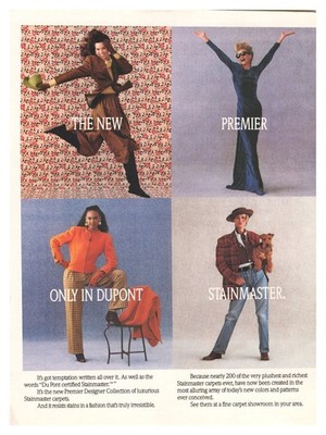 DuPont Premier Stainmaster Carpet Advertising Print Vintage 1990