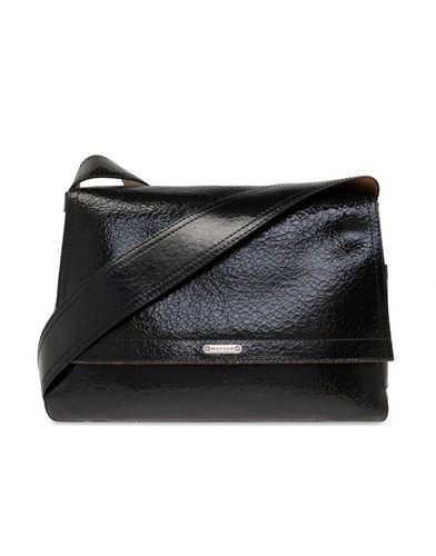 Alexander McQueen Cracked Leather Slouch Bag