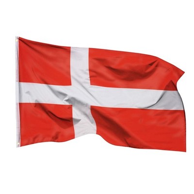 Dänemark Flagge – 90 X 150 Cm, Aus 100% Polyester, Mit 2 Metallösen, Wetterfest & UV-beständig