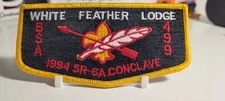 ‼️RARE Boy Scout- White Feather Lodge Kentucky Black & Yellow Badge Patch S13