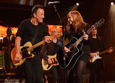 Bruce Springsteen Patti Scialfa perform onstage at MusiCares Perso- 2013 Photo 1