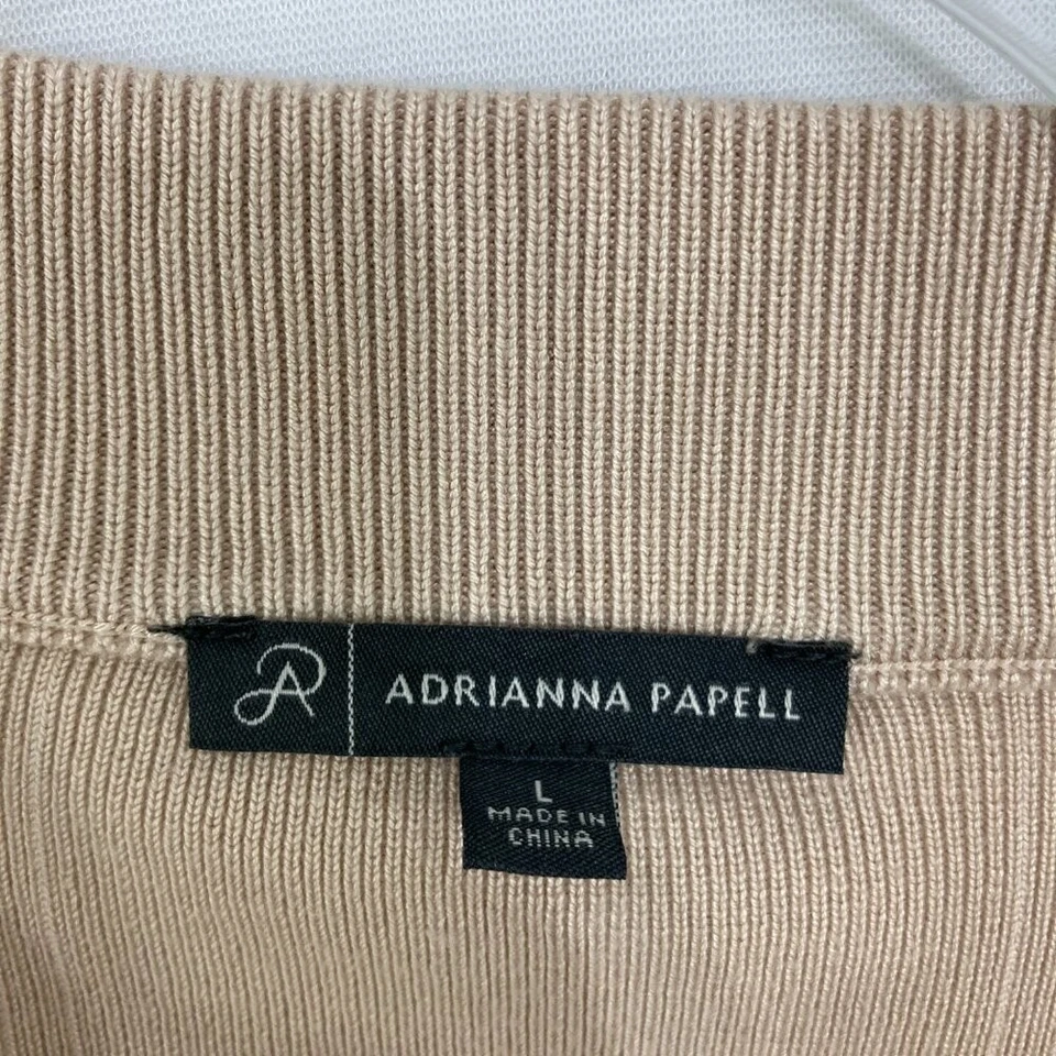 Chaqueta Adrianna Papell Grande Crema Malva Relajada Cremallera Tejida a Cuadros Texturizada Foto 2 de 4