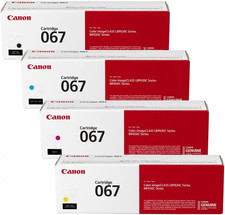 Canon 067 Toner Cartridges, 4-Pack: Black, Cyan, Magenta Yellow