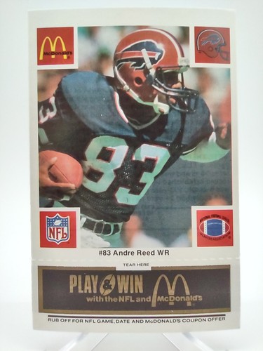 1986 McDonald’s Buffalo Bills Complete Set 24 Black UNSCRATCHED Reed Smith RC - Bild 17 von 22