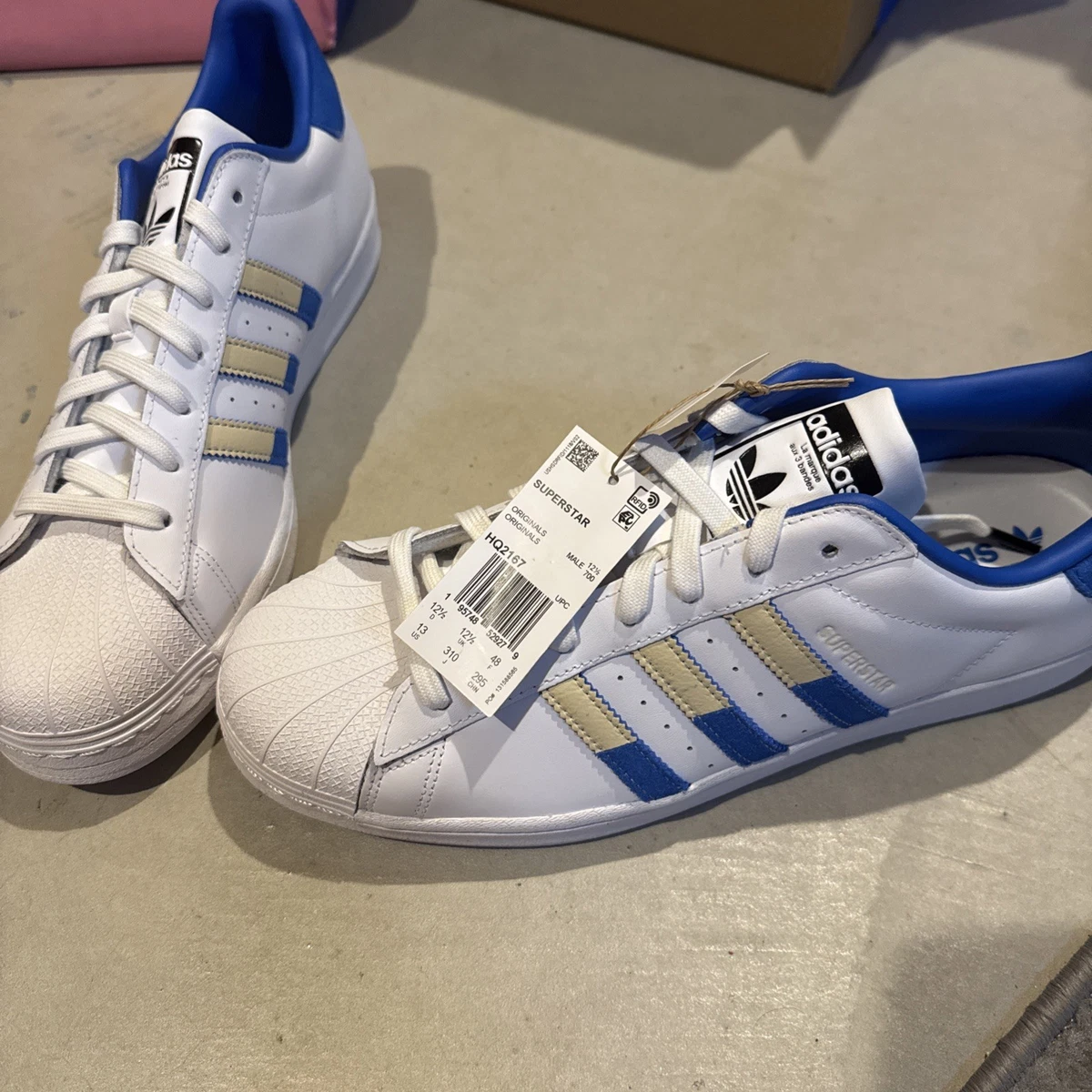 adidas gazelle silver green womens Adidas Originals Superstar XLG Cloud White / Blue / Cloud White main image 1