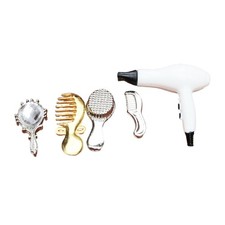 1/12 Miniature Hair Care Set Doll House Accessories Comb Hairdryer Realistic Set