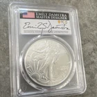 U.S. Mint 2025 PCGS MS70 American Silver Eagle 1 oz First Day Emily Damstra