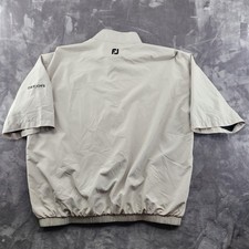 Veste Footjoy Dryjoys Homme 2XL Beige, 1/4 Zip, Coupe-vent, Softshell, Occasion