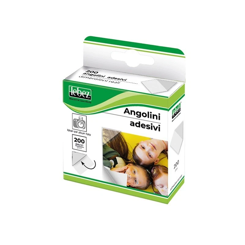 Angoli adesivi per foto - trasparente - Lebez - conf. 200 pezzi