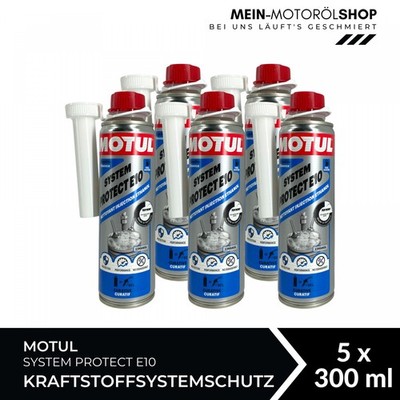 Motul System Protect E10 Kraftstoffsystemschutz Benzin Additiv 5x300 ML