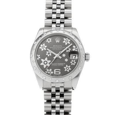 ROLEX Datejust 178344 Gray flower WATCH 690492