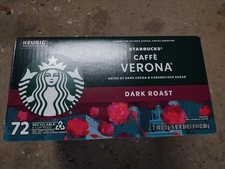 Starbucks Coffee Caffè Verona Dark Roast K-Cup Pod 72 Count New -Sealed!