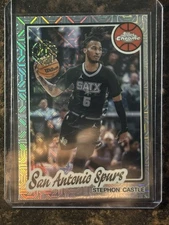 2025-26 Topps Stephon Castle Silver Pack 45th Chrome Mojo Refractor Spurs ROY