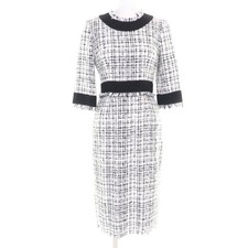 Excellent DOLCE&GABBANA one piece  tweed White black cotton Women 36 F6J0KT