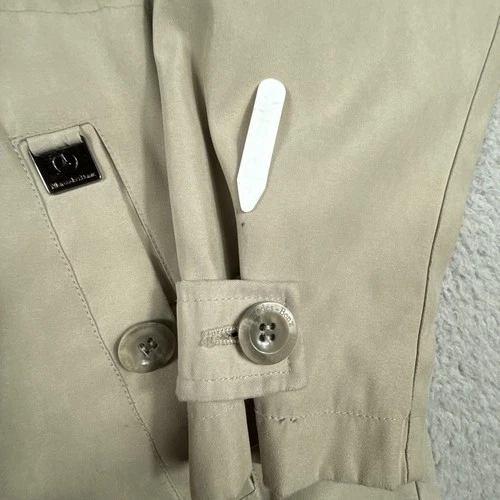 Vintage Mercedes Benz Jacket Mens Large Beige Windbreaker Coat Full Zip Lined image 8