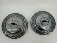 1965 Chevrolet Dog Dish Hubcaps 10 12 Set Of 2 Chevy 65 Impala Bel Air