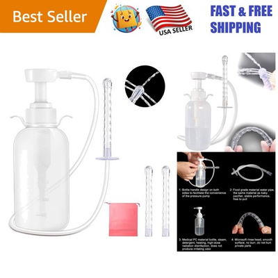 #ad Comfortable 300ml Vaginal Rinse System Manual Pressure Clean with Nozzles $16.12