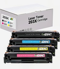 Inkalfa 203X Toner 4er Set CMYK - kompatibel HP 203X CF540X f&uuml;r LaserJet Pro uvm