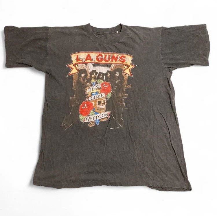 LA GUNS ヴィンテージTシャツ Vintage 80s LA Guns Shirt Cocked & Loaded Crew Concert Tour | eBay