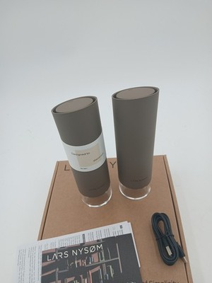 Lars Nysom Electric Gravity ABS Spice Mill Salt & Pepper Grinder Shaker Brown