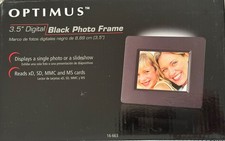 Optimus 3.5 Digital Photo Frame Black Reads SD/MMC/MS/xD Cards