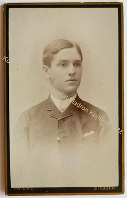 orig. CDV photo photograph man Mr. Fashion around 1890 Uhl Giessen