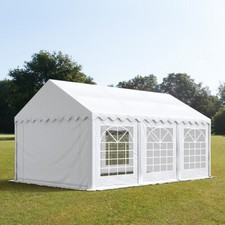 4x6m Tendone per Feste, Gazebo PVC 500, ignifugo, bianco