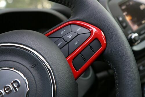 3Pcs Red Car Steering Wheel Cover Trim for Jeep Renegade 2015+ for Compass 2017+ - Bild 7 von 12
