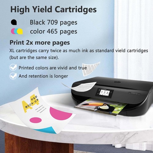 HP 64XL Ink Cartridge Replacement, Envy Photo 7858/7855/7155 2-Pack Combo - Afbeelding 3 van 5