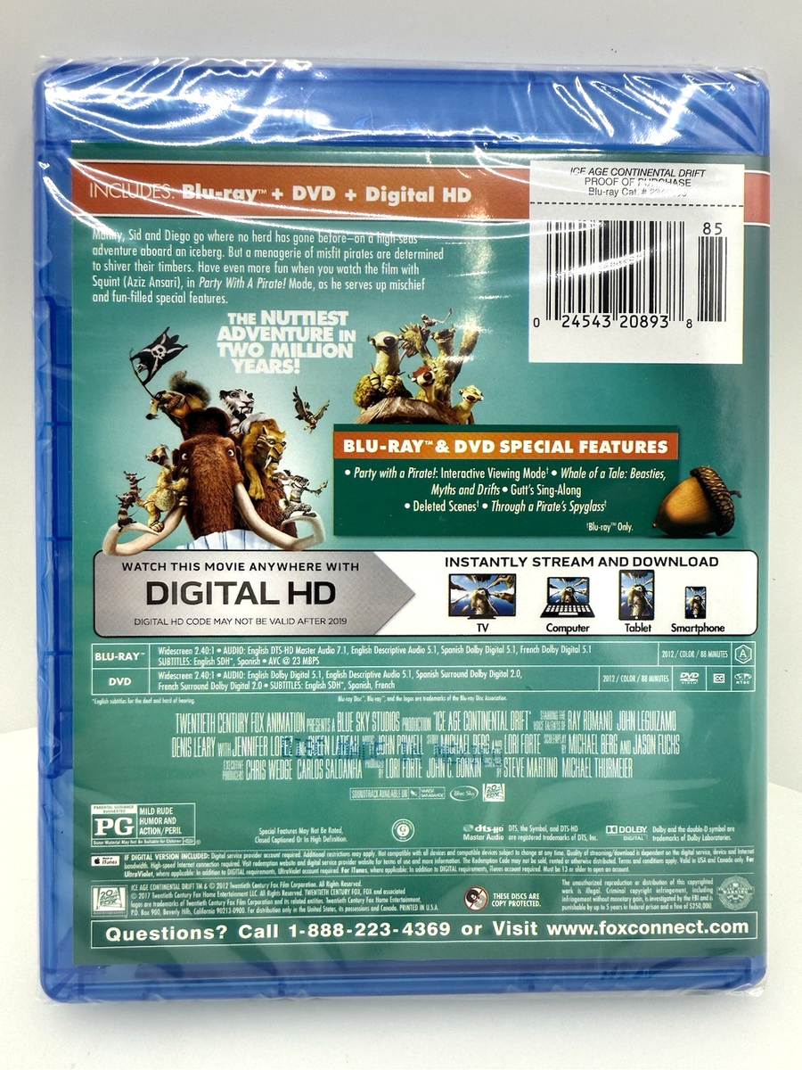 Ice Age: Continental Drift [Blu-ray + DVD + Digital HD] | eBay